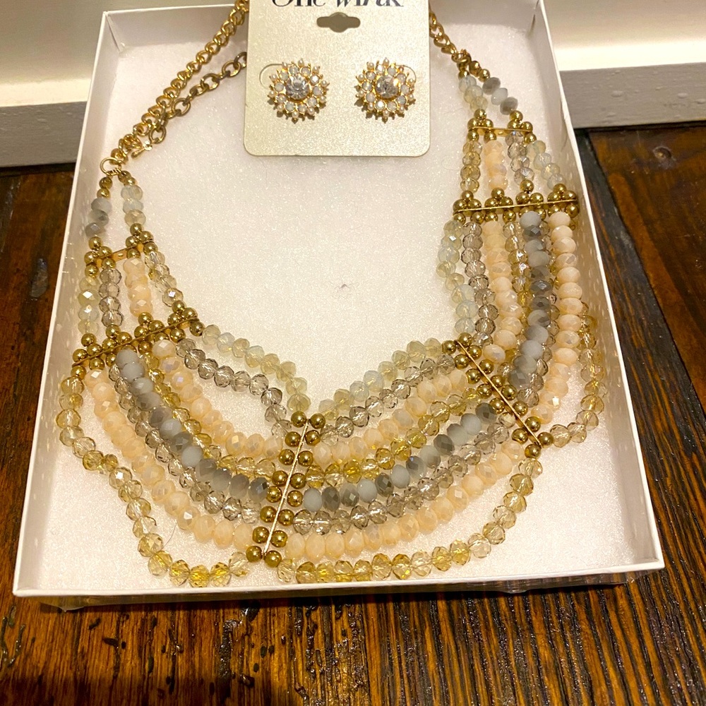 Necklace and earrings (stud style)